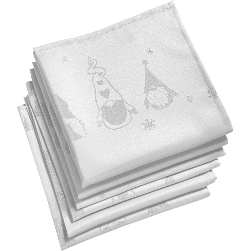 Alycee Polyester Square Napkin, White