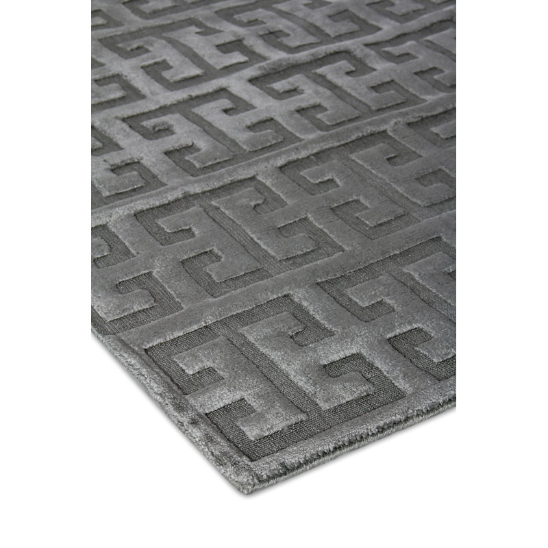 Kingsley Geometric Area Rug in Aqua, Rectangle 8' x 10'