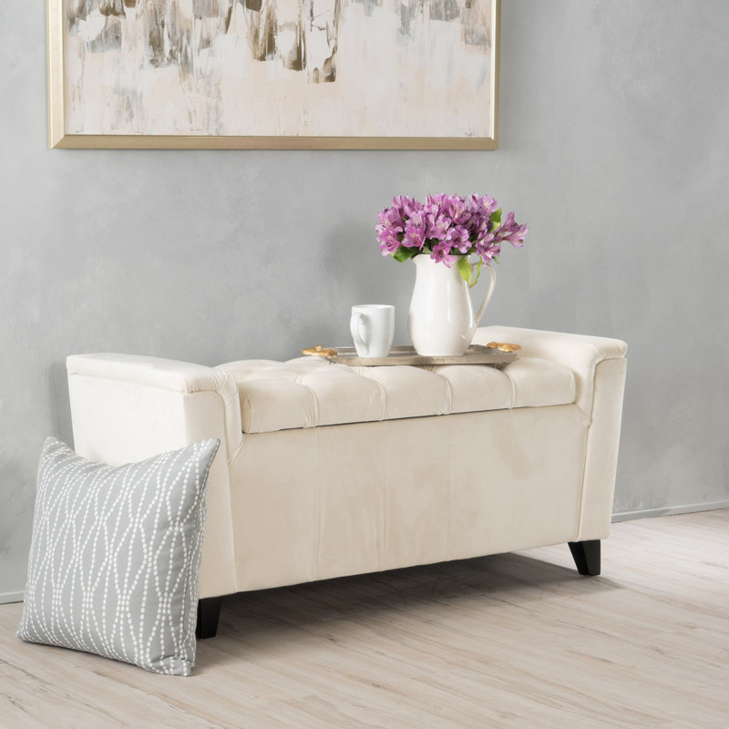 Lumri Velvet Upholstered Storage Bench