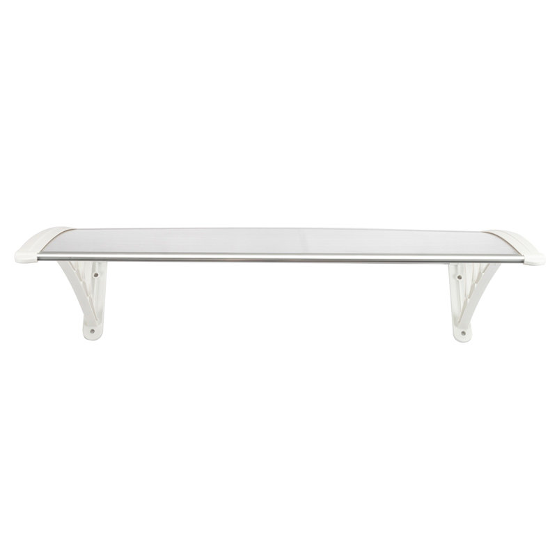 Auvent de porte pour auvent, H 9 po x l 40 po x P 32 po, Transparent/blanc