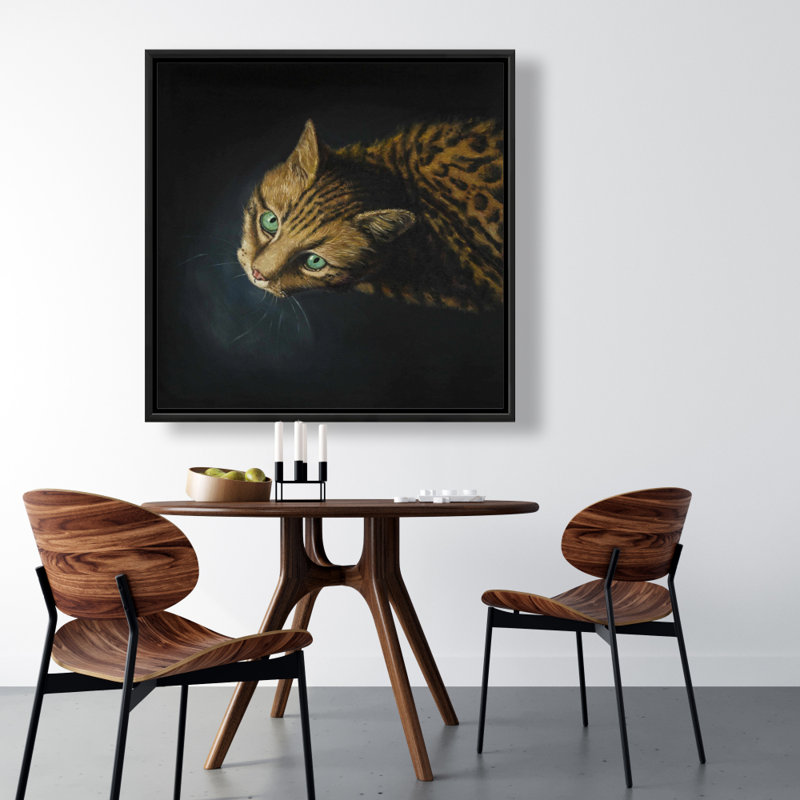 Chat Bengal félin, toile encadrée - Art de la décoration intérieure