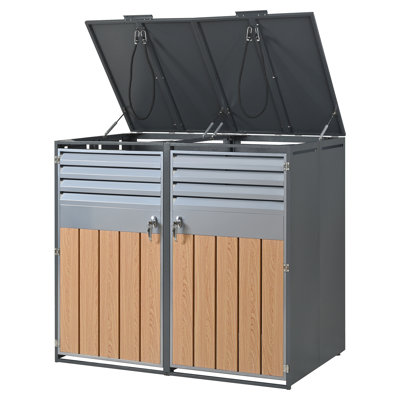 Garden Bin Storage Box With Hinged Lid