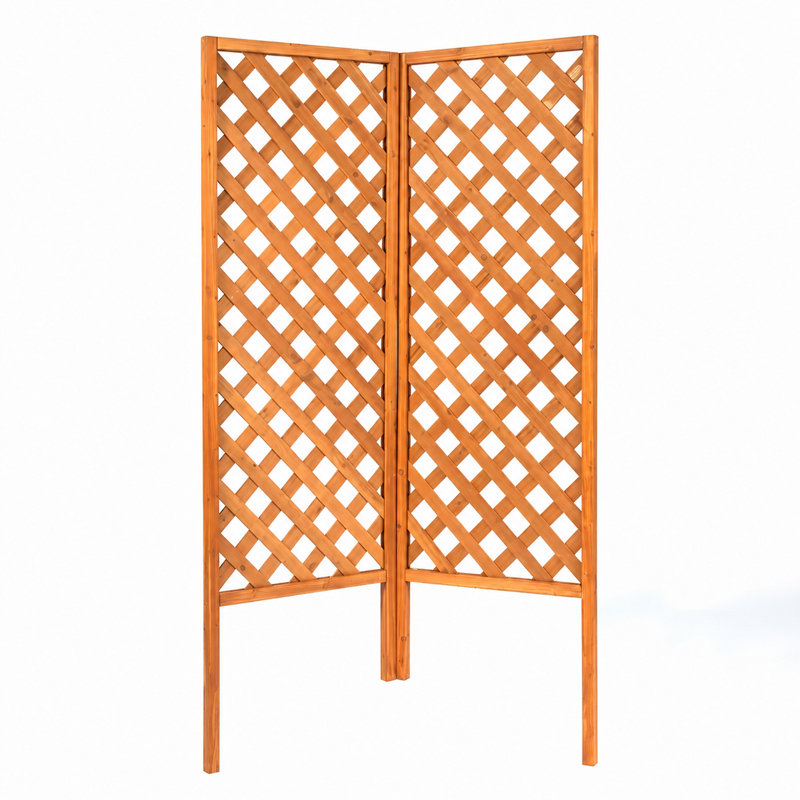 182.9cm H x 61cm W Wood Lattice Panel Trellis, Brown