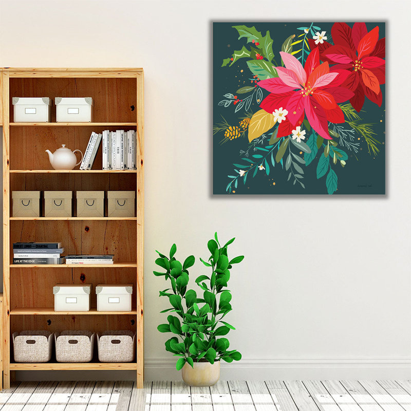 Graphic Christmas II - Canvas Print Wall Art, 12" H x 12" W