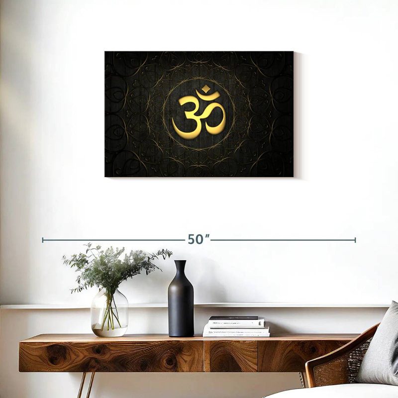 'Golden Om Symbol, 20" H x 30" W