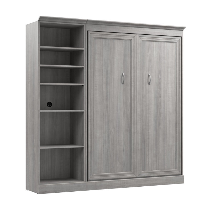 Alvaretta Murphy Storage Bed, Queen, Platinum Gray