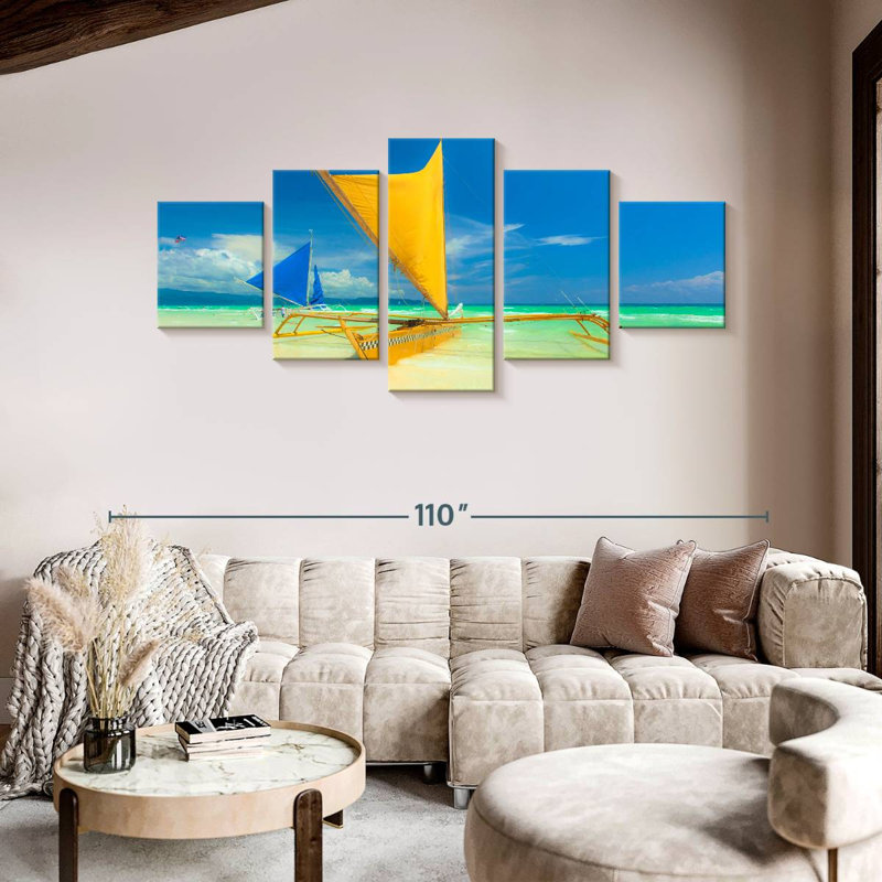 Caribbean Catamaran Boat, 42" H x 92" W