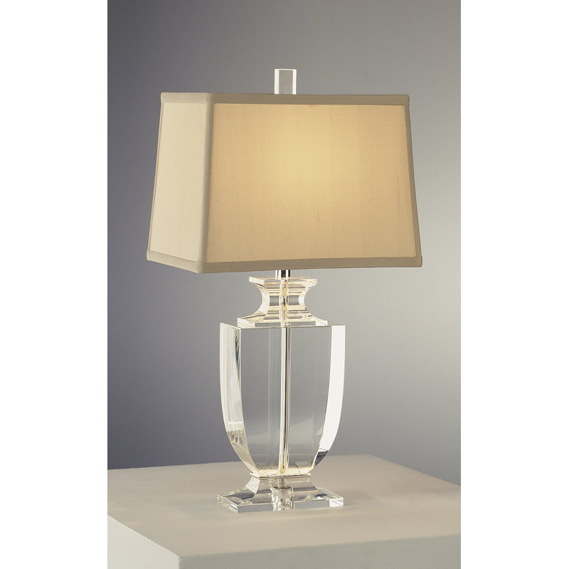 Artemis Crystal Table Lamp, 20.5" H x 10.75" W x 8.25" D, Café