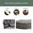5 Pieces Outdoor Patio Round Daybed Furniture,Wicker Conversation Set With Retractable Canopy, Soft Cushions, And Storable Table For Leisure In Porch Backyard-512952191
