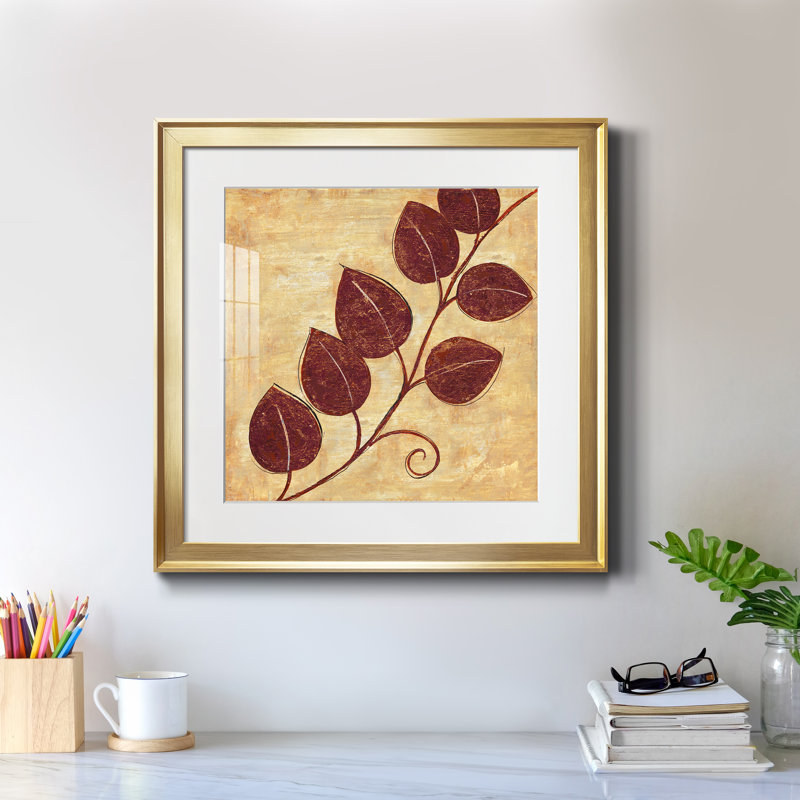 Marsala Moment IV - Cadre photo, reproduction d'art sur papier, Papier encadré doré, H 34,5 po x l 34,5 po x P 1,5 po