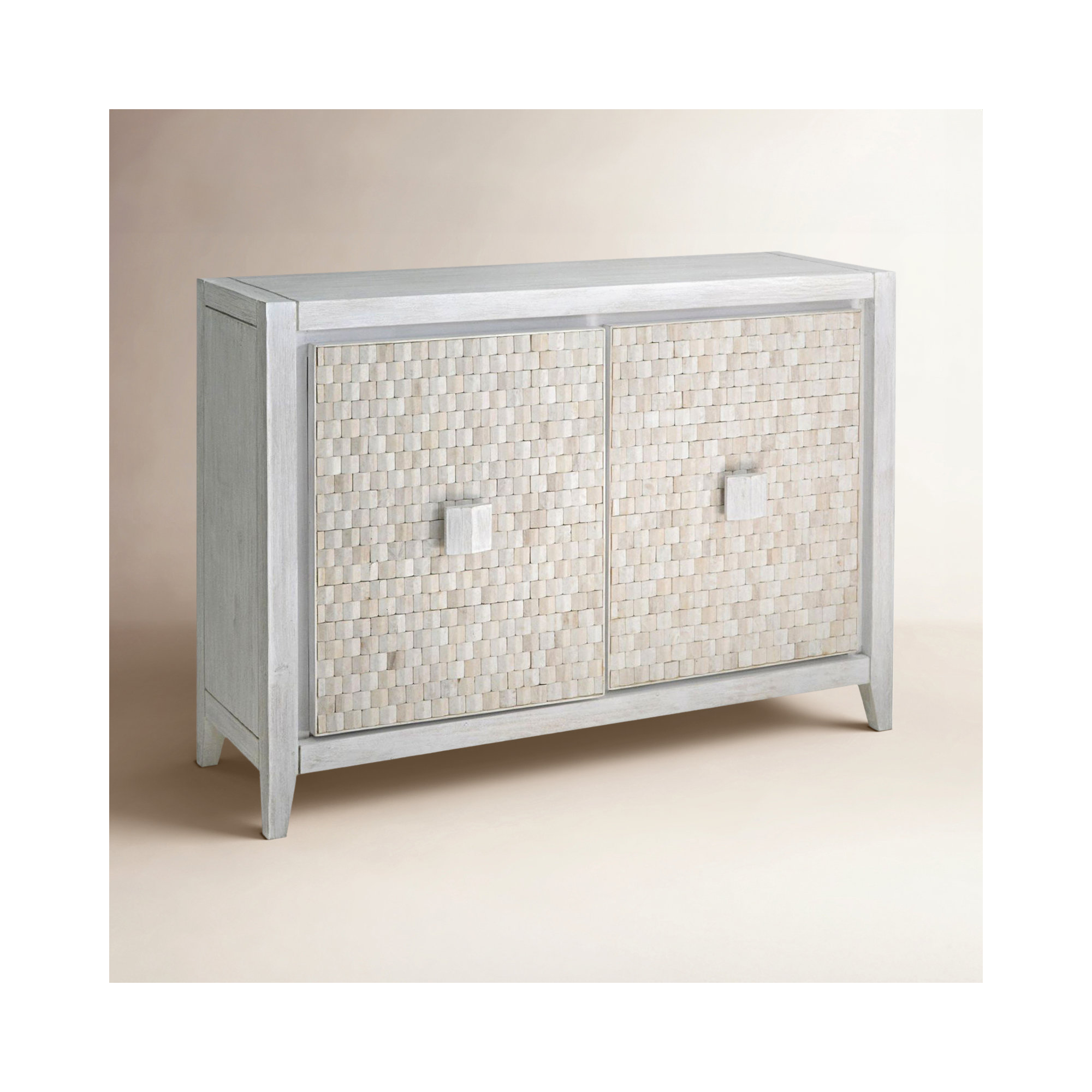 Bria Solid Wood Storage Cabinet, White