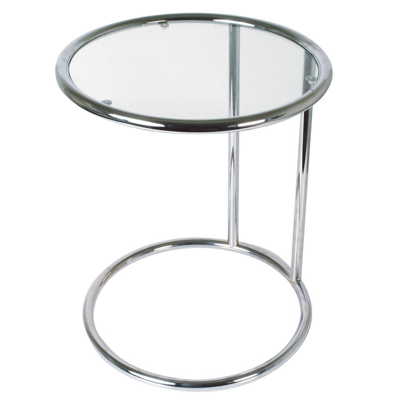 Glass Top C Table End Table