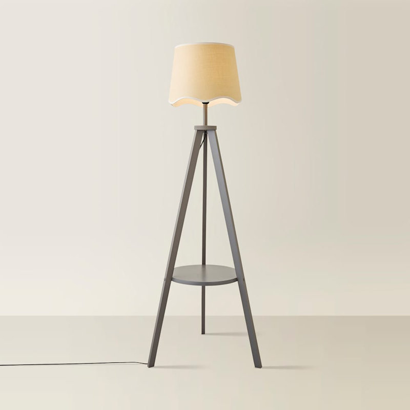Ryelan 151cm Tripod Floor Lamp, No, Natural, Grey