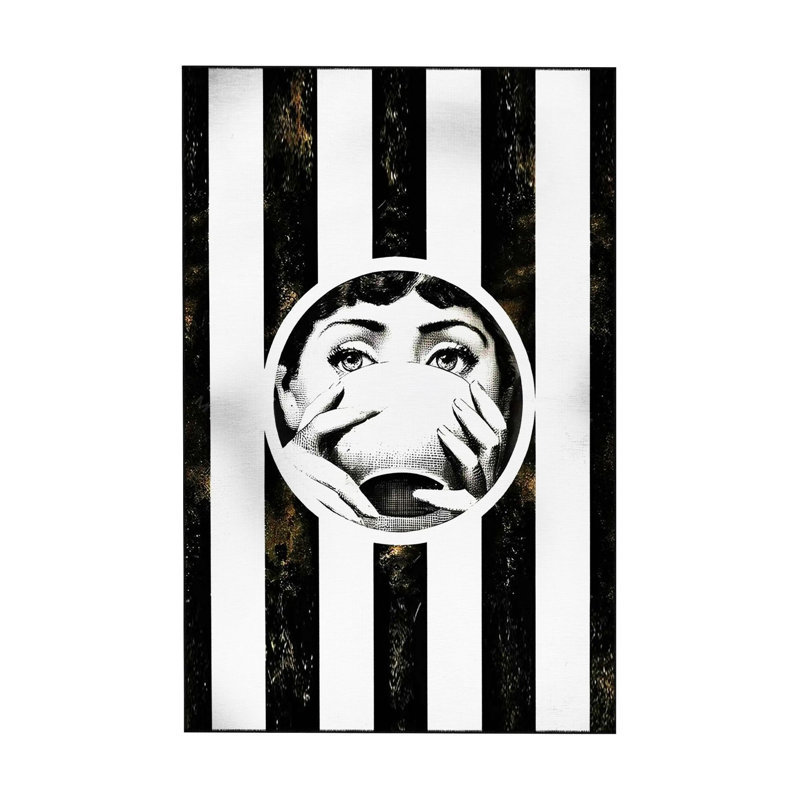 Tapis noir lavable à motif de bonnet noir, Sous-tapis rectangulaire 2 pi 4 po x 3 pi 11 po