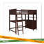 Lit mezzanine simple avec tiroirs et bureau-26910637