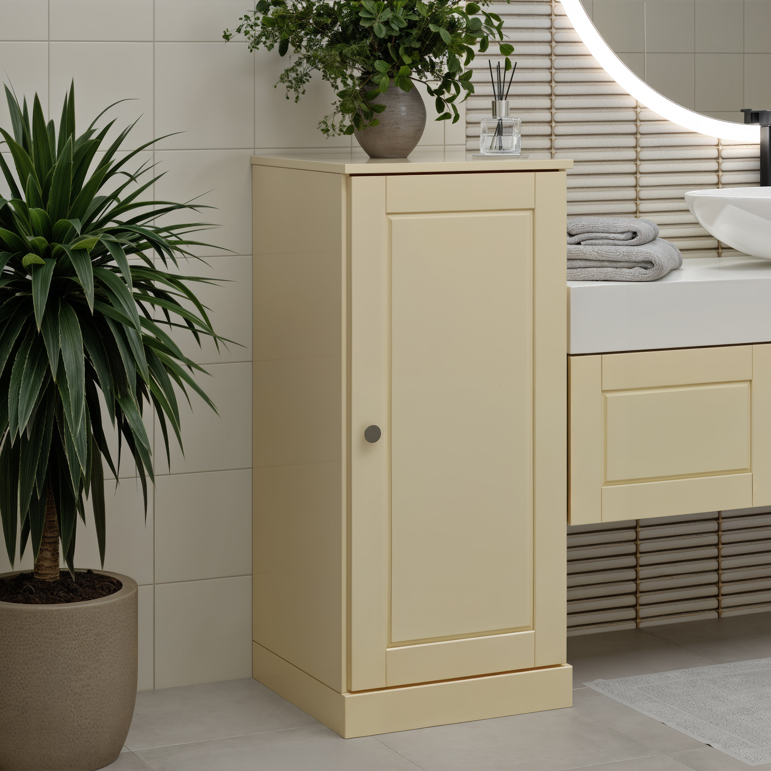 Latitude Run® 100% Solid Wood 16.5" Bathroom Storage Cabinet with Raised Panel Door & Adjustable Shelves & Reviews | Wayfair