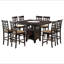 Ensemble repas 9 pièces Tolland brun clair et cappuccino avec rangement spacieux et sièges confortables pour les cuisines modernes-553712337