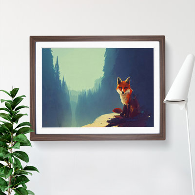Favourable Fox Abstract - Single Picture Frame Print