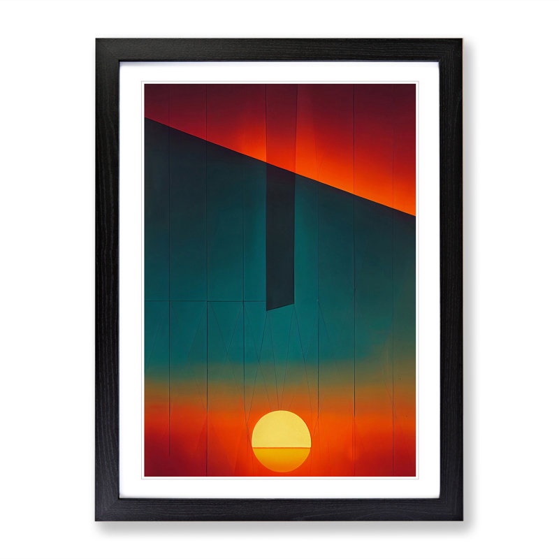Boundless Sunset - Print, 66cm H x 48cm W x 2cm D, Black Framed, White