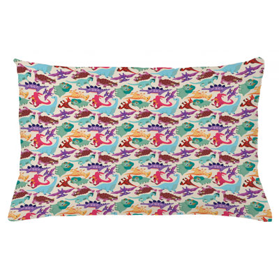 Dinosaur Square Pillow Cover