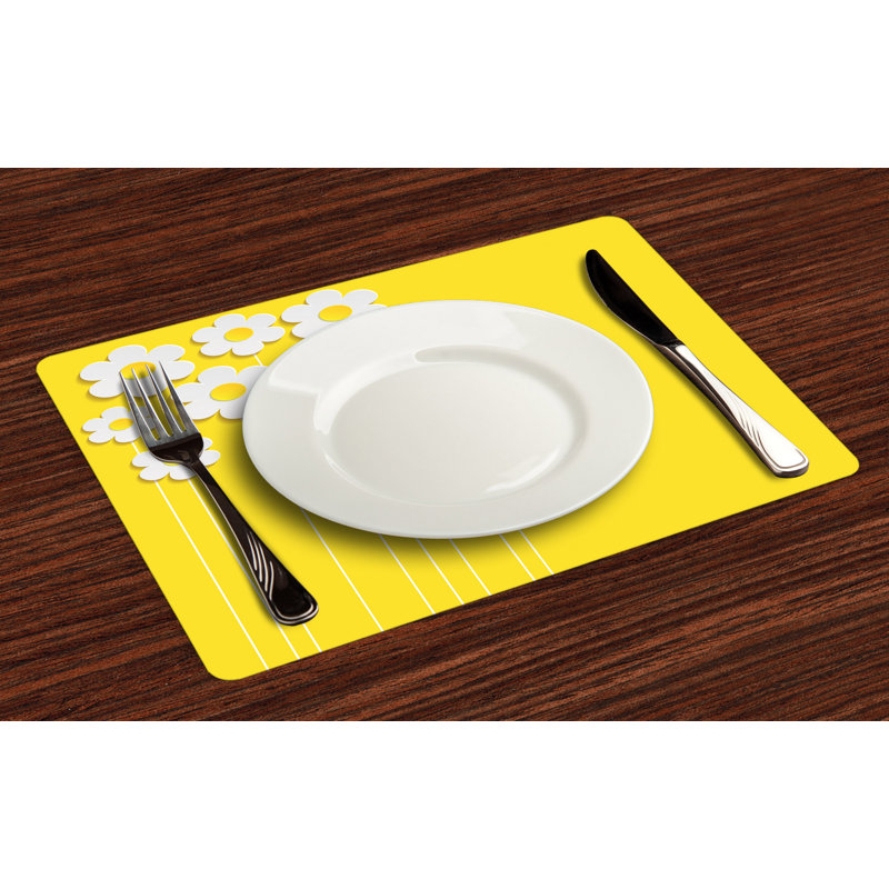 Polyester Floral Rectangle Placemat