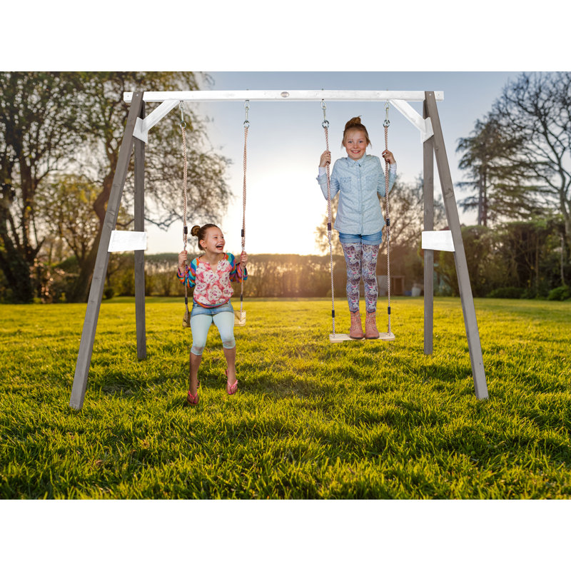 AXI Hemlock Swing Set with 2 Swing(s), Grey/White