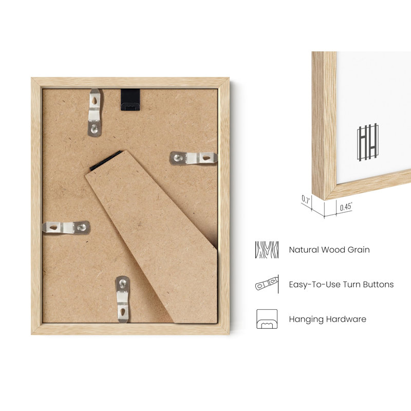 12x16 Beige Oak Wood Wall Picture Frame