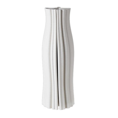 Pasco White Tall 3D Printed Ceramic Vase