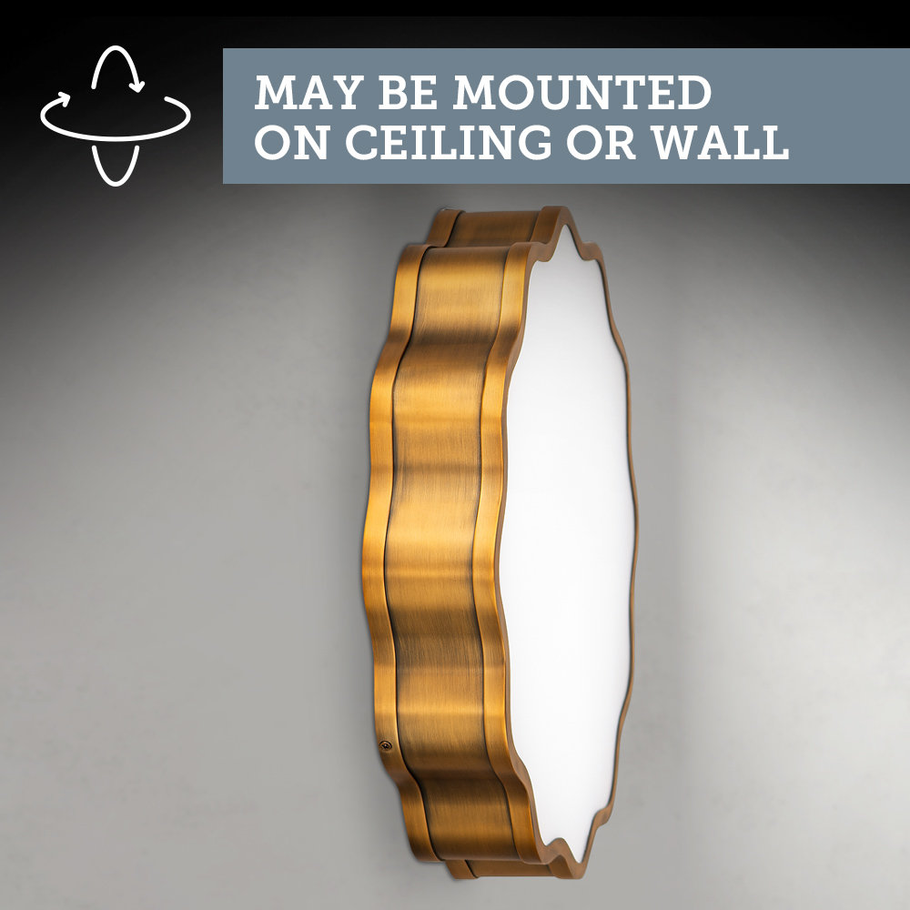 dweLED Vaughan 1 Light 16" LED Flush Mount & Reviews Perigold