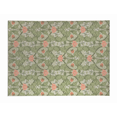 Ogee Leaf Outdoor Rug