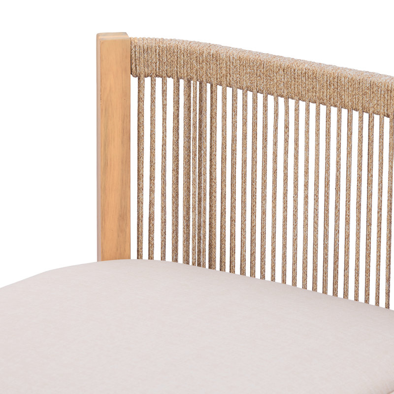 Canapé d'extérieur moderne en bois d'acacia à 3 places Ventura