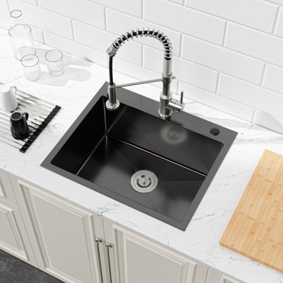 Évier de travail encastrable 23 po x 19 po - Gardez votre cuisine organisée et fonctionnelle en acier inoxydable sous le comptoir 23 po x 19 po