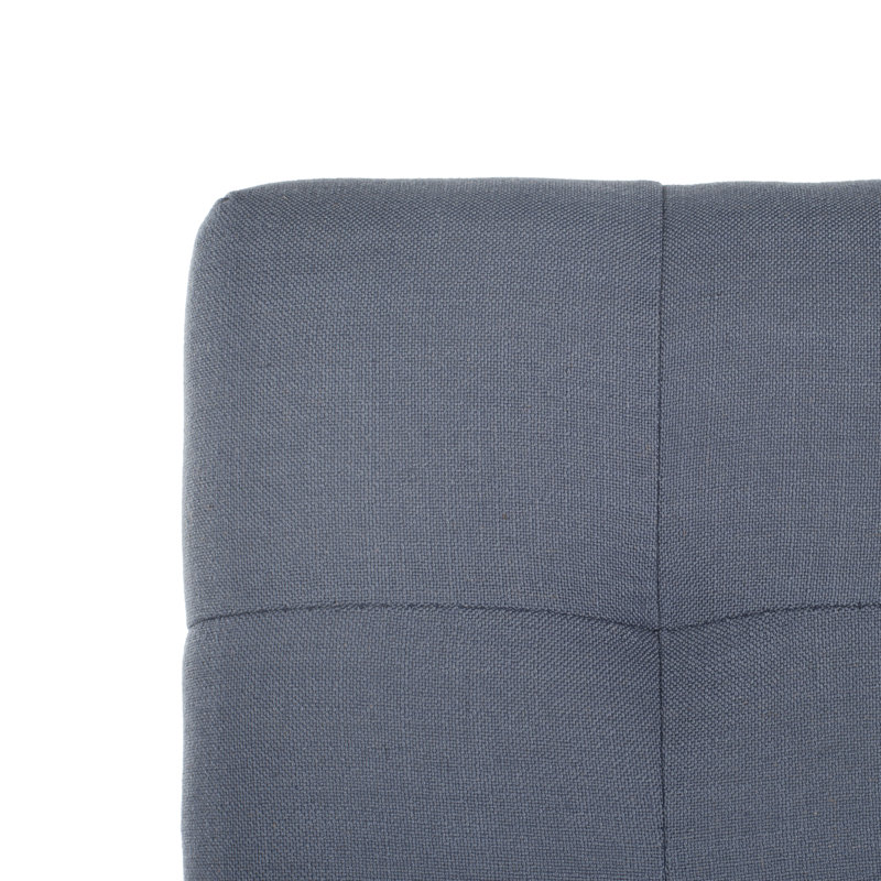 Audrick Upholstered Counter Stool with Solid Wood Frame, Counter Stool (26.5" Seat Height), Navy