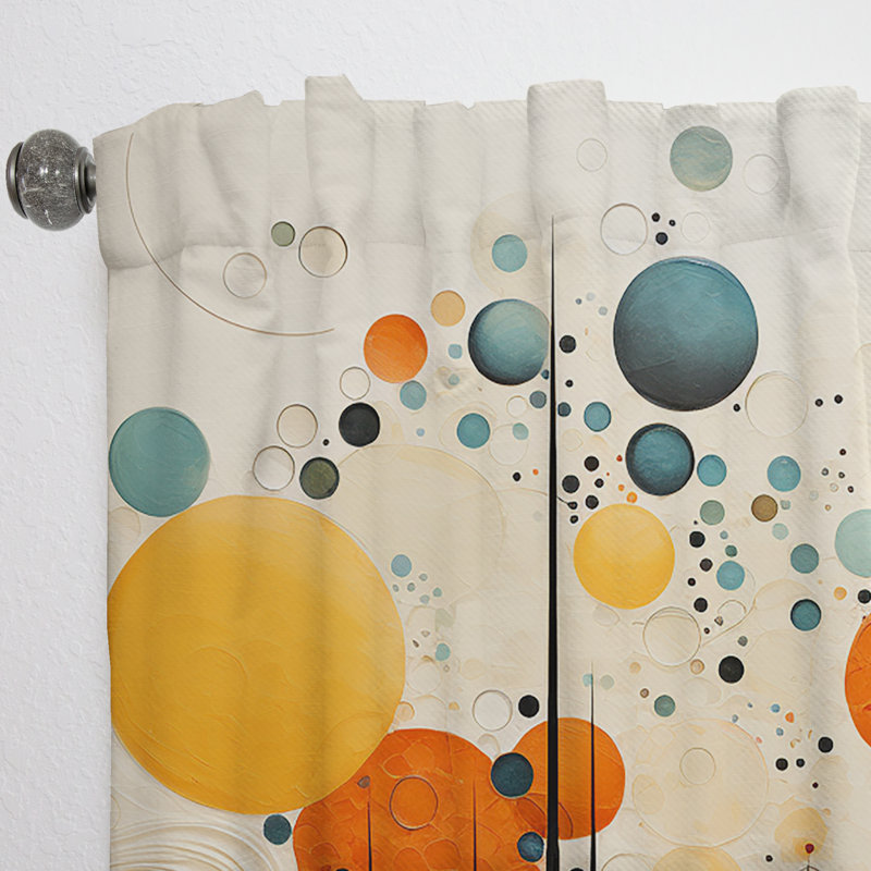 Rideau orange obscurcissant orange Mid Century Organic Harmony II - Mid-Century, L 52 po x L 120 po