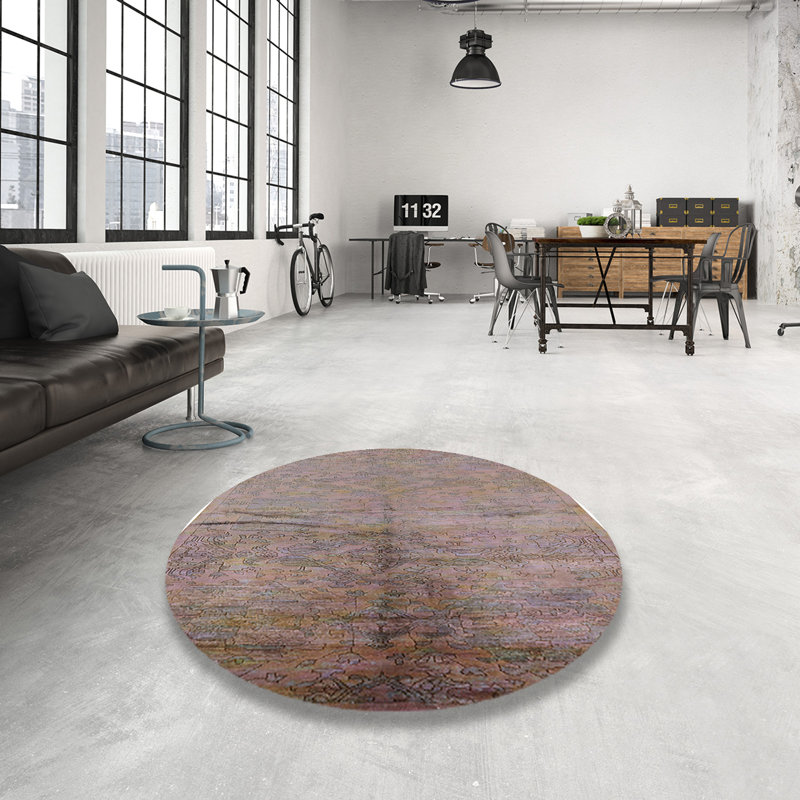 Tapis oriental beige, Rond 3 pi
