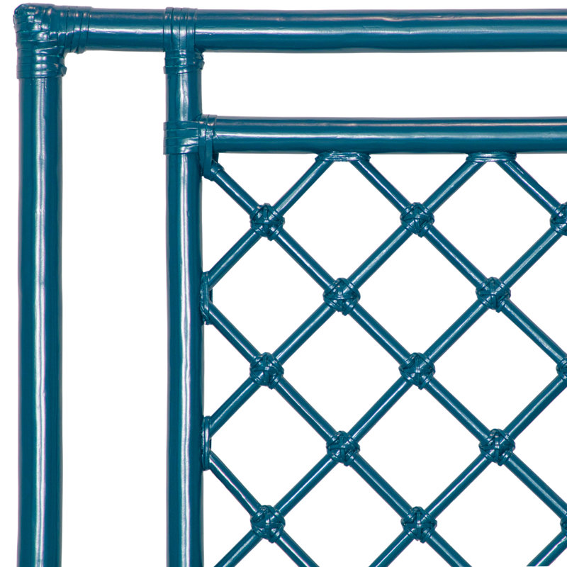 X And Diamond Headboard, Pacific Blue, Queen
