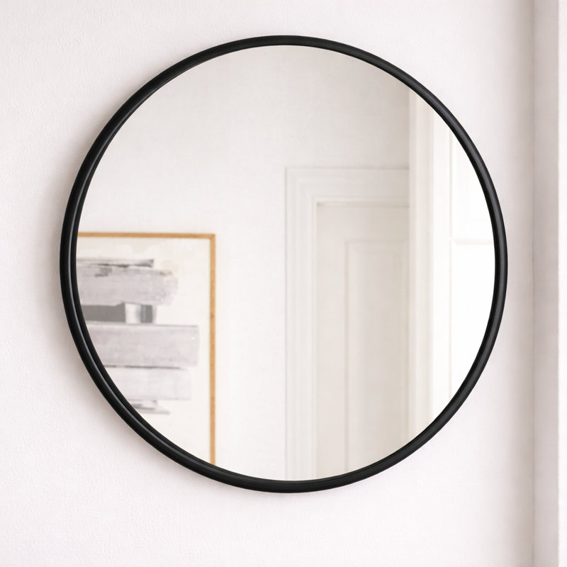 Wall Mirror Round Mirror, Black
