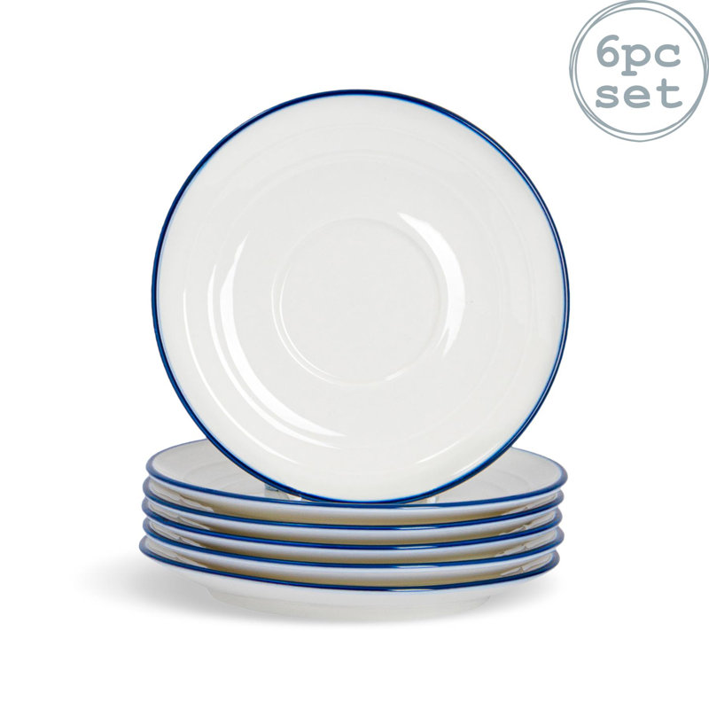 Nicola Spring - White Farmhouse Espresso Saucers - 13cm