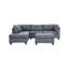 3 pièces Canapé modulaire gris et gris-249933424
