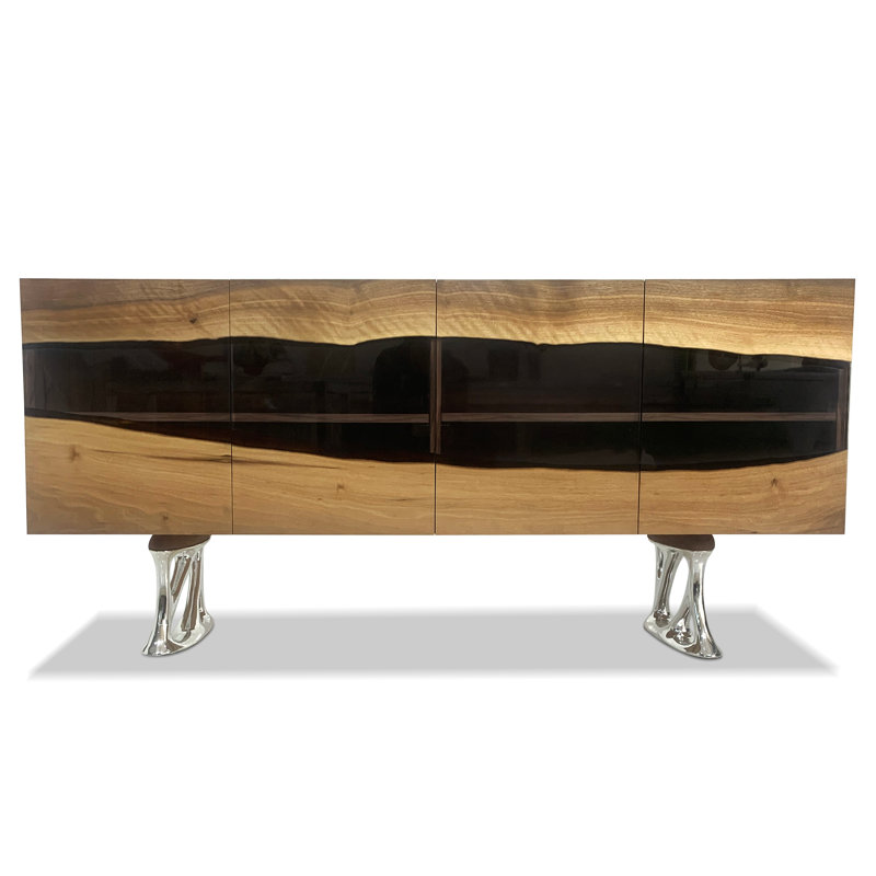 Milon 86.6'' W Solid Wood Credenza