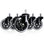 Modern Contemporary Office Chair Replacement Wheels, Heavy-Duty Rollerblade Rubber Casters for Hardwood Floors and Carpet, Universal Fit, Smooth Quiet Rolling