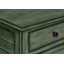Table d'appoint, table de chevet, tiroir de rangement, bout, table d'appoint, chambre à coucher, lampe, rangement, placage vert antique, transitionnel-836618082