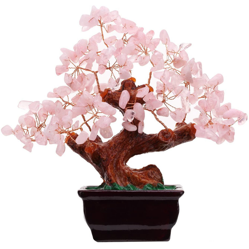 Ahriel 4'' Faux Bonsai Tree in Stone Pot