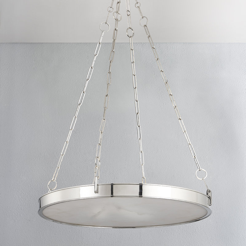 Lustre 1 lumière Kirby, H 3,5 po x l 30 po x P 30 po, Nickel poli