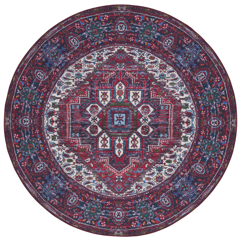 Tucson Performance Machine Washable Oriental Rug, Round 6'
