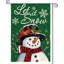 Drapeau de jardin décoratif pour l'extérieur de jardin en forme de flocon de neige 12 x 18 pouces Let It Snow-2033303091