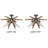 Mciver 4-Light 26'' Antique Black Sputnik Natural Wood Semi Flush Mount
