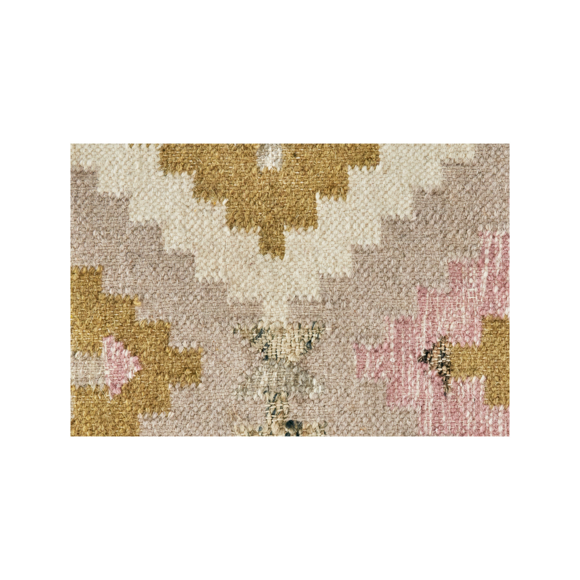 Joni Handmade Pink/Beige/Green/Gray Rug, Rectangle 10' x 14'