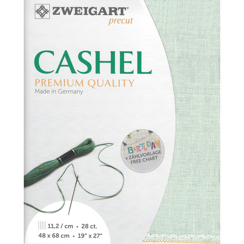 Prédécoupé Zweigart Cashel 28 points vert saphir 3281/6125, Vert saphir