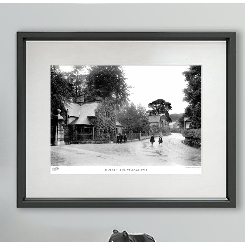Holker, The Village 1912 by Francis Frith - Single Picture Frame Print, 40cm H x 50cm W x 2.3cm D
